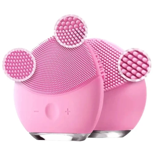 Massageador Facial Rosa Esponja De limpeza Profunda
