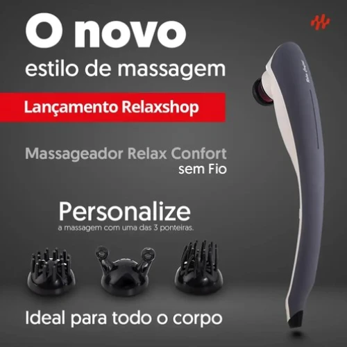 Massageador Sem Fio Corporal Elétrico Relax Confort Profissional