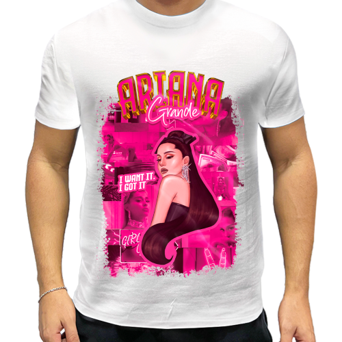 Camiseta Cantora Ariana Grande Personalizada