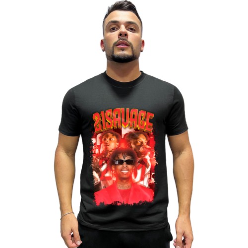 Camiseta 21 Savage Cantor Hip-Hop Legends Personalizada