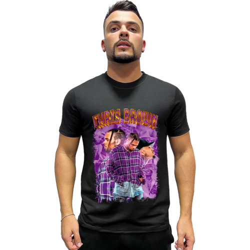 Camiseta Personalizada Chris Brown preta