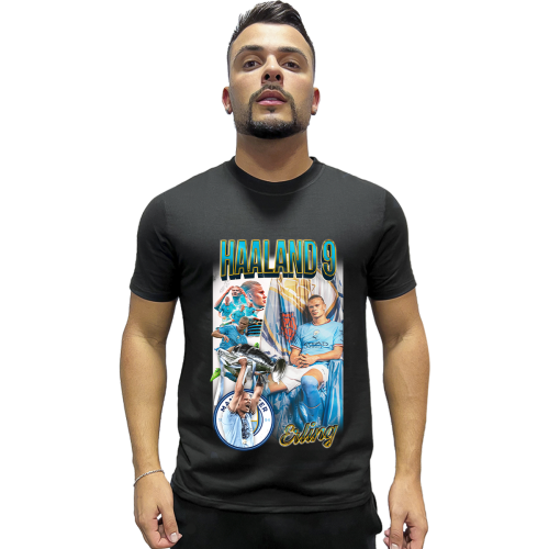 Camiseta Personalizada Haaland Man City Preta