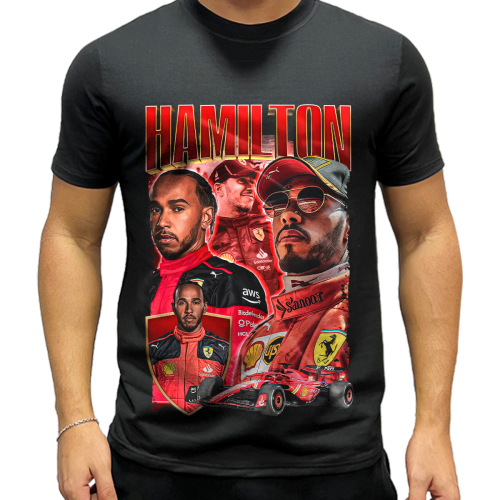 Camiseta Lewis Hamilton  Piloto Formula 1 Personalizada