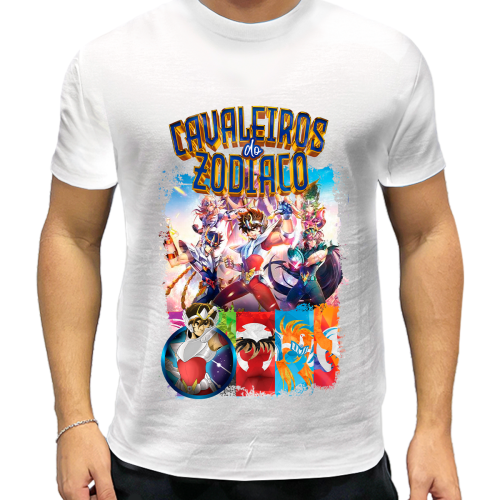Camiseta Personalizada Cavaleiros Do Zodíaco 